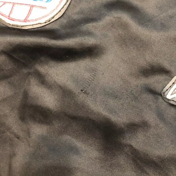 NBA Jacket All Teams Patches Jeff Hamilton Vintage SIZE XL Black Satin - Picture 6 of 8